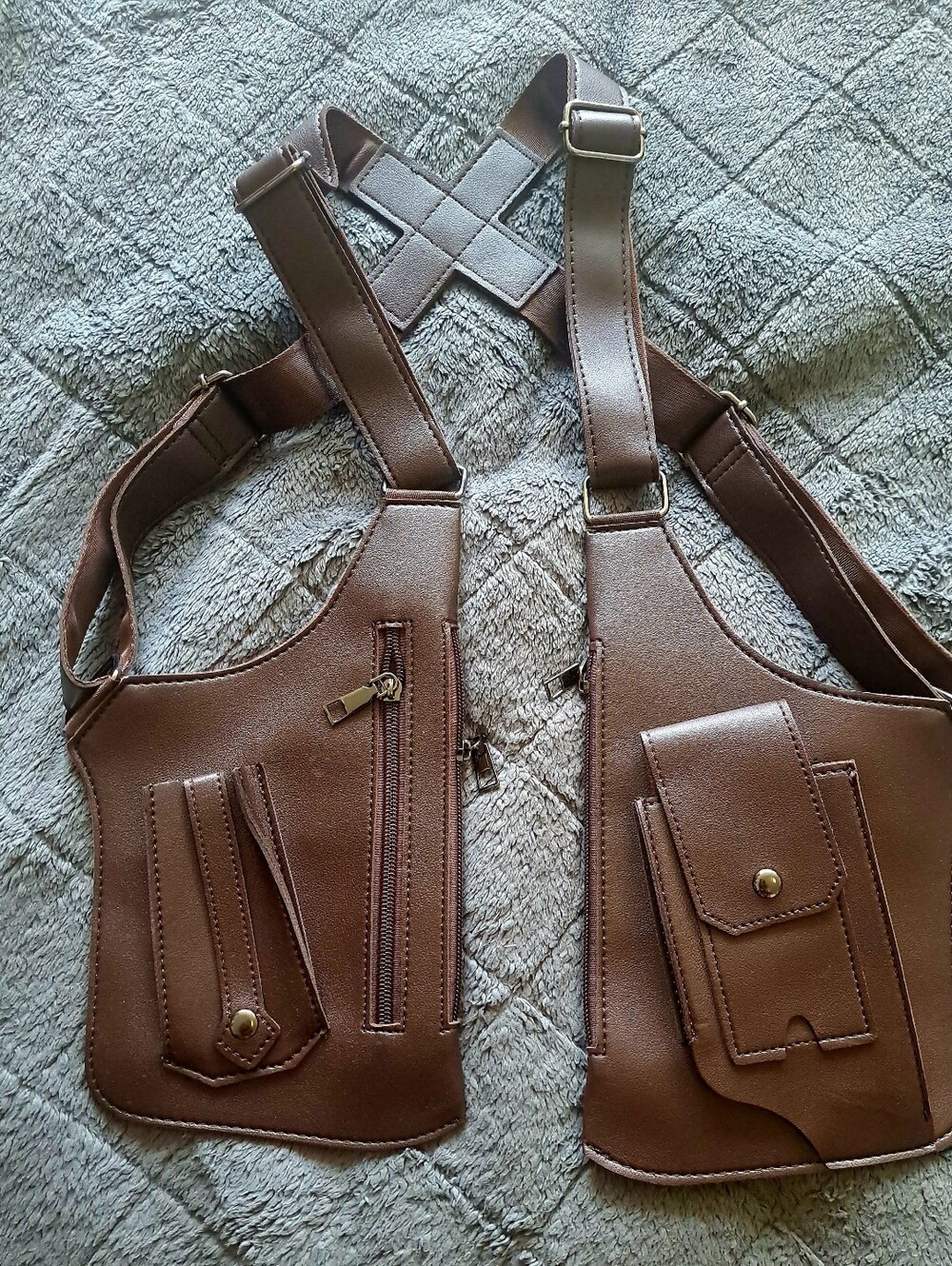Shoulder Bag Anti-Theft Hidden Strap Premium Leather- Unisex